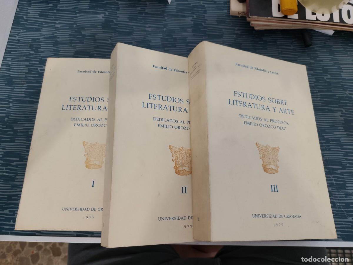 Libros de segunda mano: ESTUDIOS SOBRE LITERATURA Y ARTE,A.GALLEGO,ANDRES SORIA,NICOLAS MARIN,3 T,UNIV.GRANADA,1979,VER FOTO