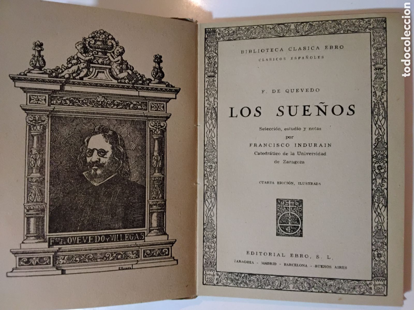 Libros de segunda mano: Francisco de Quevedo - Los Sue&ntilde;os - Editorial Ebro - 1957 - Foto 4
