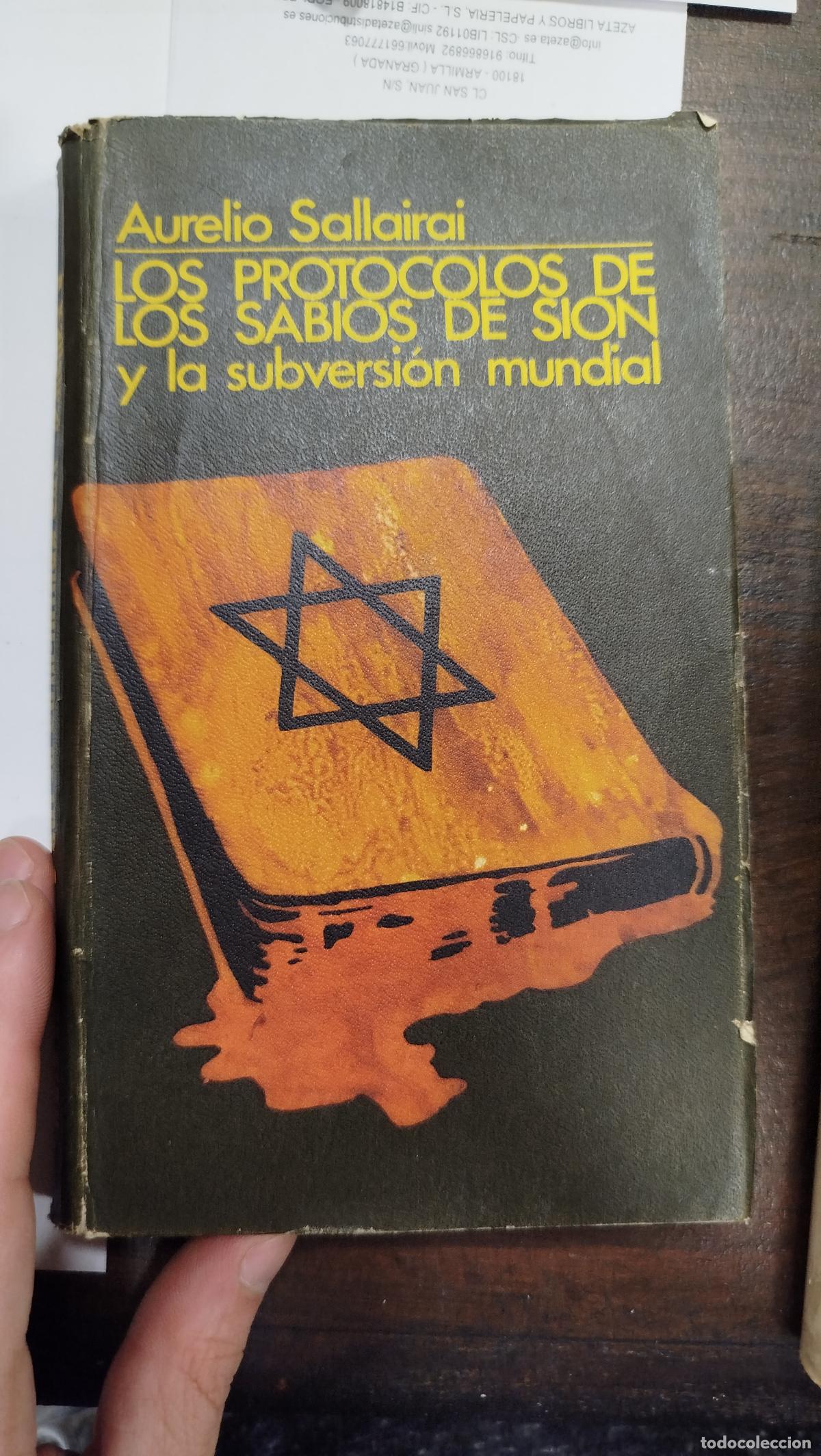 Libros de segunda mano: LOS PROTOCOLOS DE LOS SABIOS DE SION - AURELIO SALLAIRAI