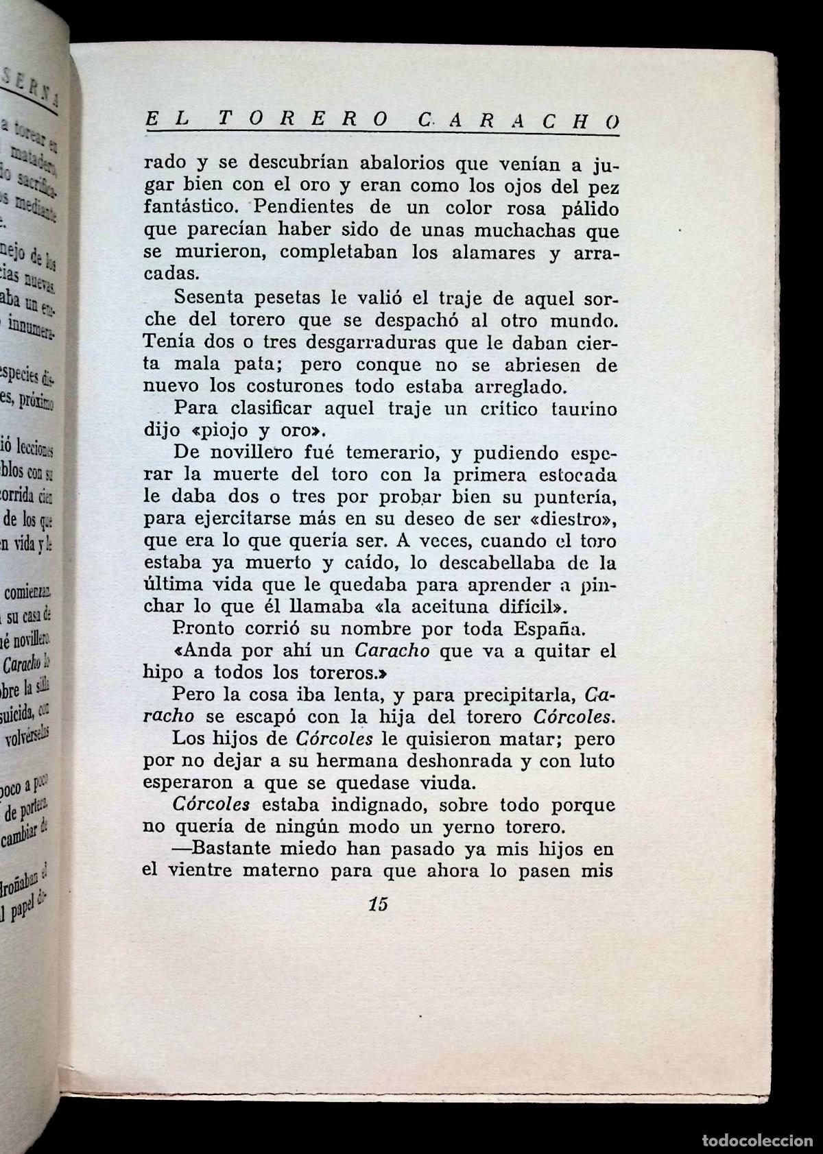 Libros de segunda mano: EL TORERO CARACHO. - G&Oacute;MEZ DE LA SERNA, Ram&oacute;n. - Foto 3