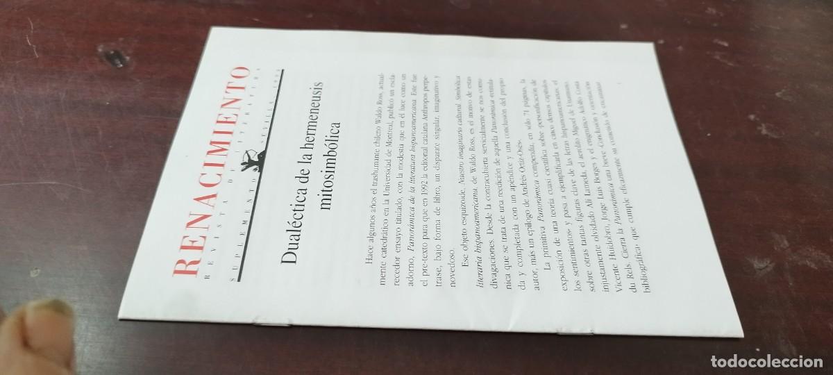Libros de segunda mano: DUALECTICA DE LA HERMENEUSIS MITOSIMBOLICA / RENACIMIENTO / Z703