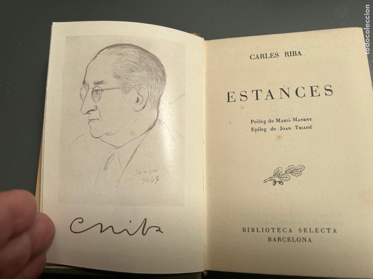 Gebrauchte B&uuml;cher: ESTANCES. CARLES RIBA. PROLEG MARIA MANENT.