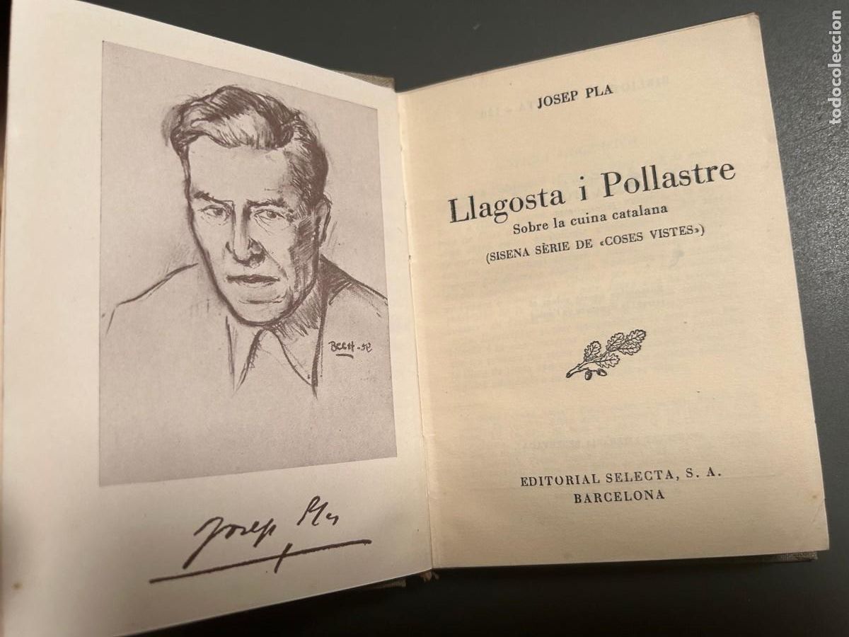 Second hand books: LLAGOSTA I POLLASTRE. SOBRE LA CUINA CATALANA. JOSEP PLA