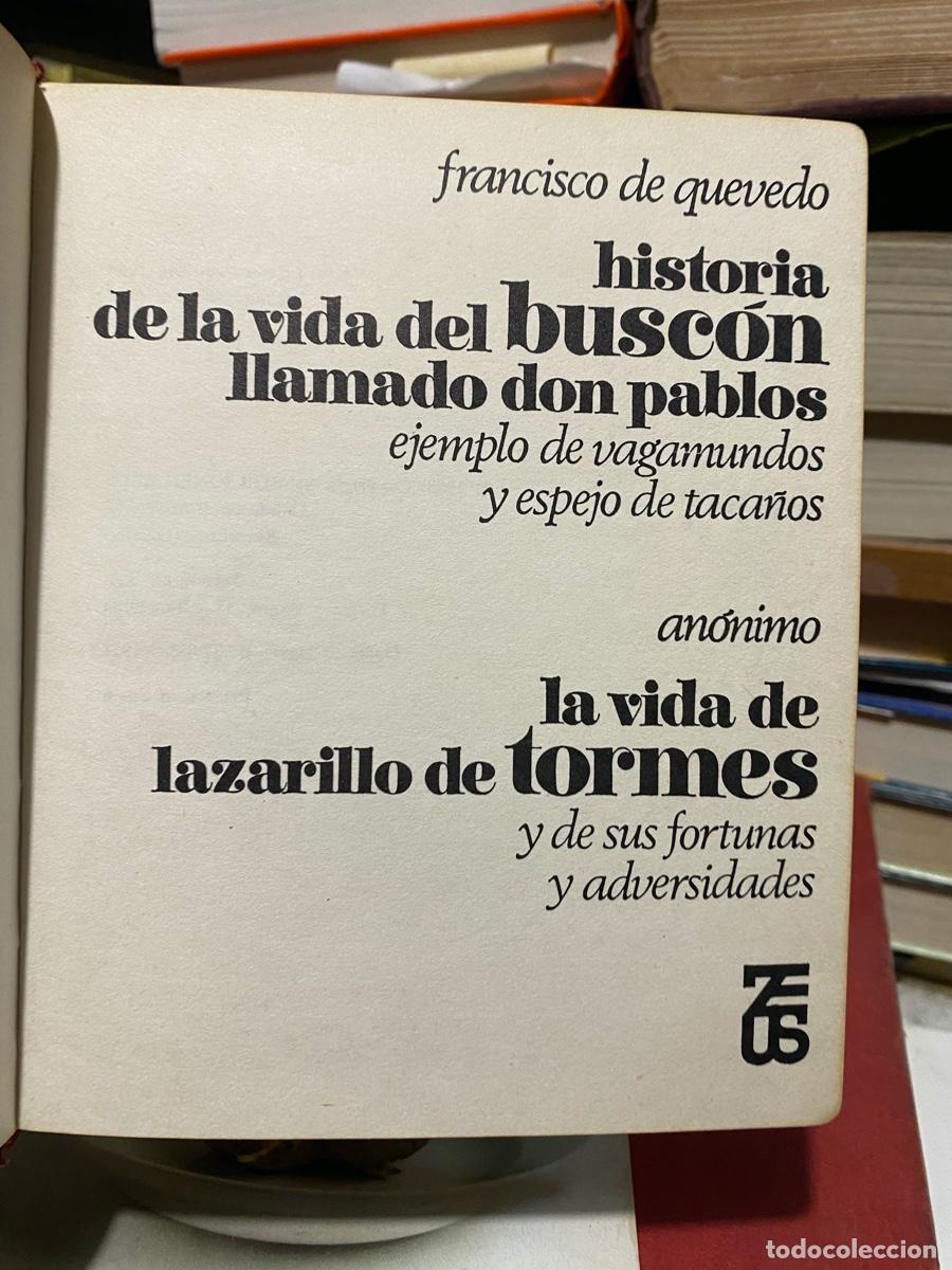 Libros de segunda mano: FRANCISCO DE QUEVEDO, EL BUSCON Y EL LAZARILLO DE TORMES