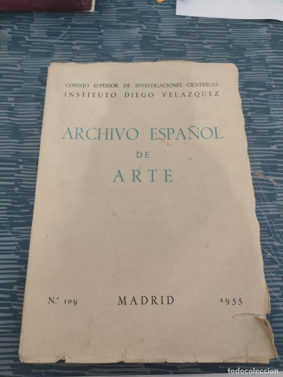 Libros de segunda mano: ARCHIVO ESPA&Ntilde;OL DE ARTE ,NUM.109,MADRID,1955, INTONSO,VER FOTOS.