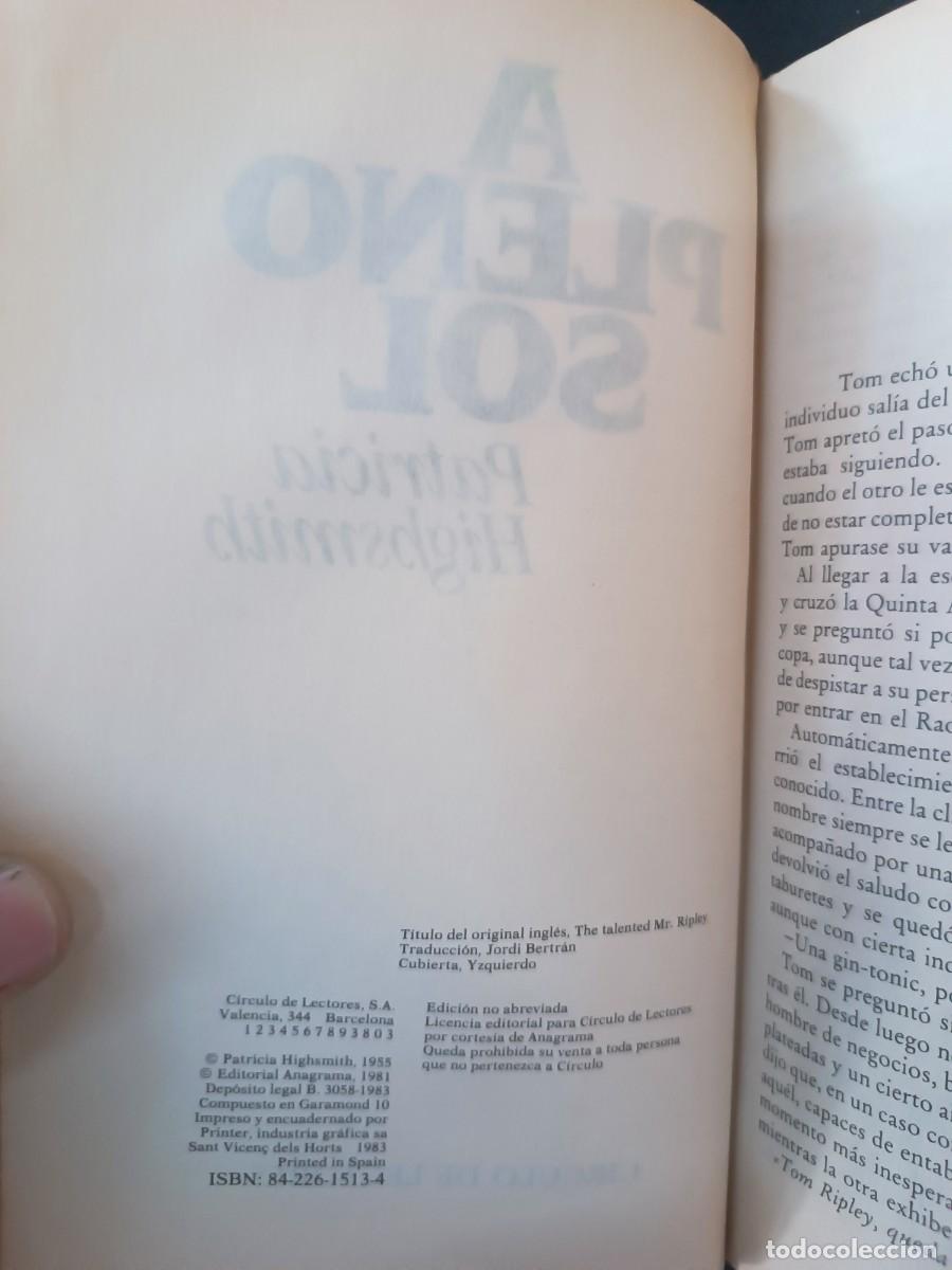 Libros de segunda mano: A pleno sol Patricia Highsmith - Foto 2