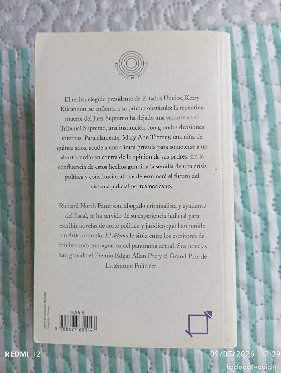 Libros de segunda mano: El dilema. Richard North Patterson - Foto 2