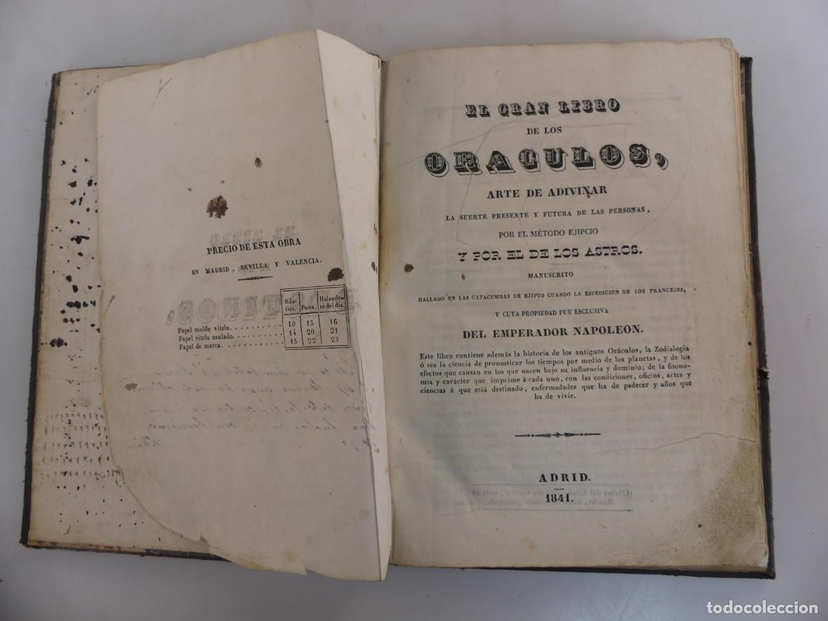 Second hand books: Libro Antiguo - El Gran Libro de los Oraculos - A&ntilde;o 1841