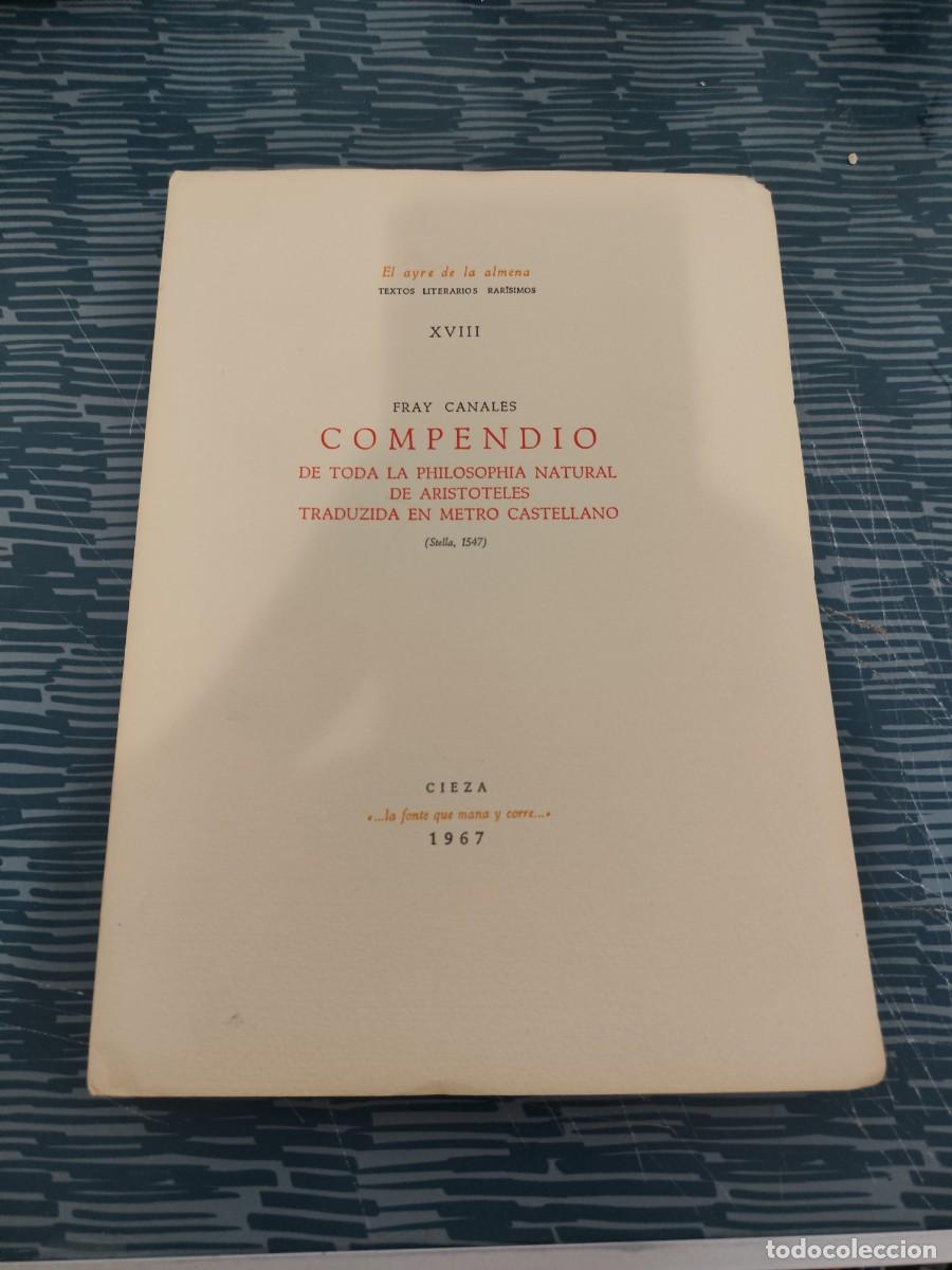 Libros de segunda mano: COMPENDIO DE TODA LA PHILOSOPHIA NATURAL DE ARIST&Oacute;TELES TRADUZIDA....LEER.