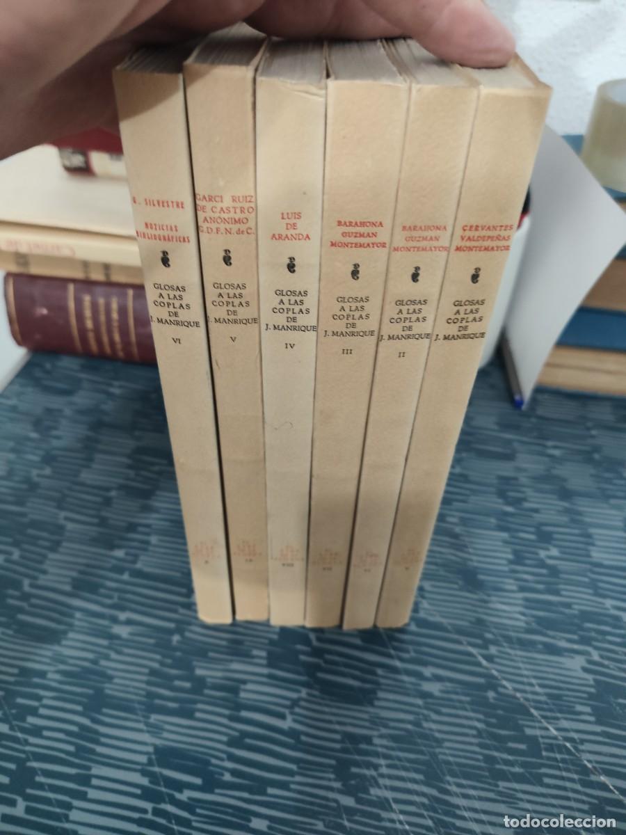 Libros de segunda mano: GLOSAS A LAS COPLAS DE JORGE MANRIQUE,6 TOMOS,1961,62,63,CIEZA,LEER.