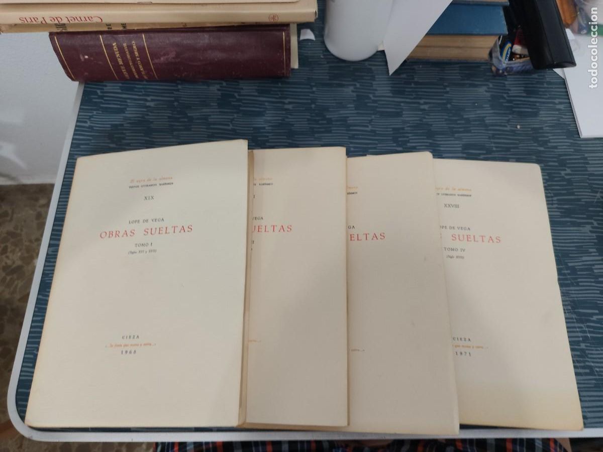 Libros de segunda mano: OBRAS SUELTAS,LOPE DE VEGA,4 TOMOS,CIEZA,1968,69,70,71, INTONSO,LEER.