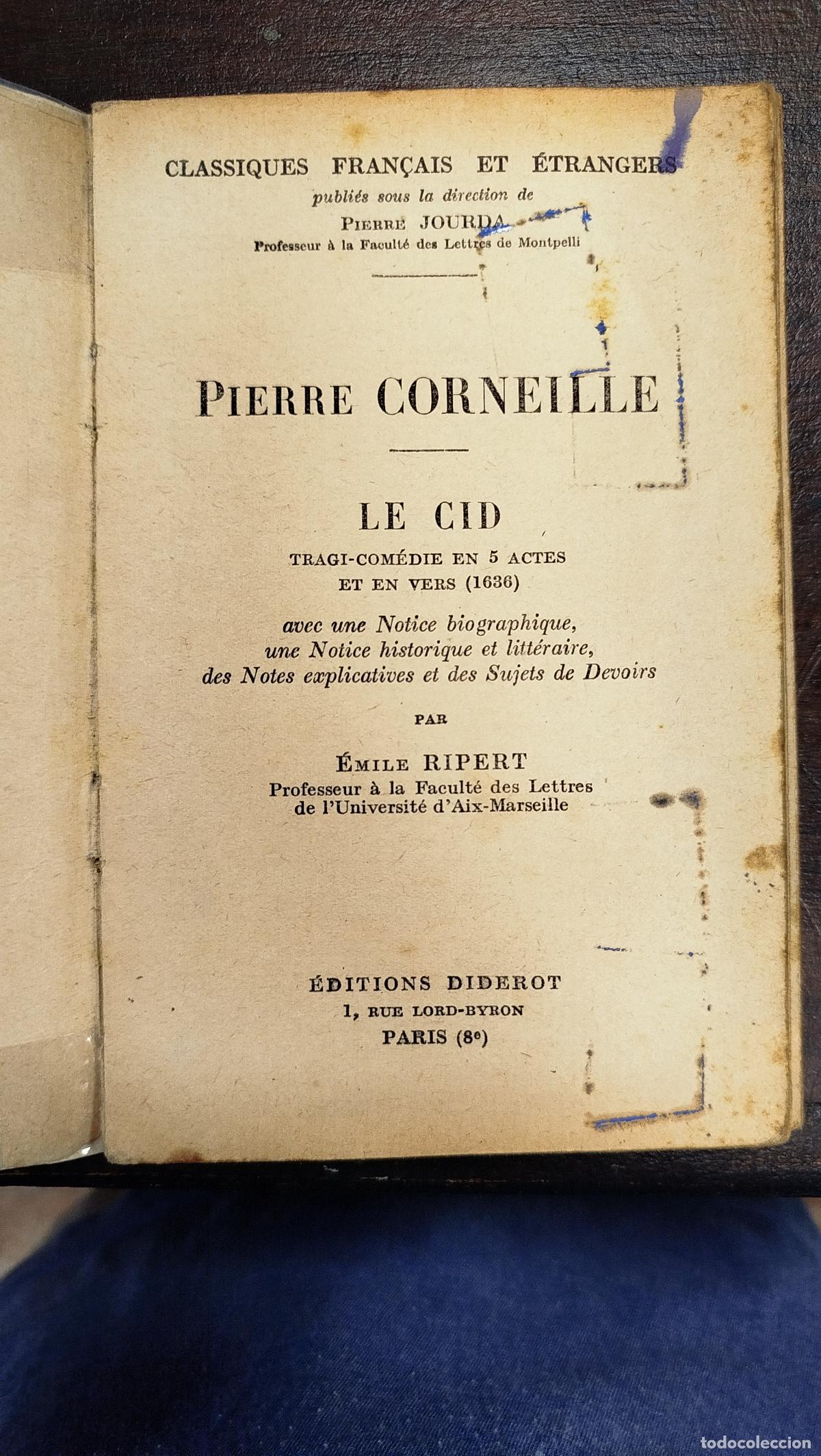 Libros de segunda mano: LE CID - PIERRE CORNEILLE [FRA]