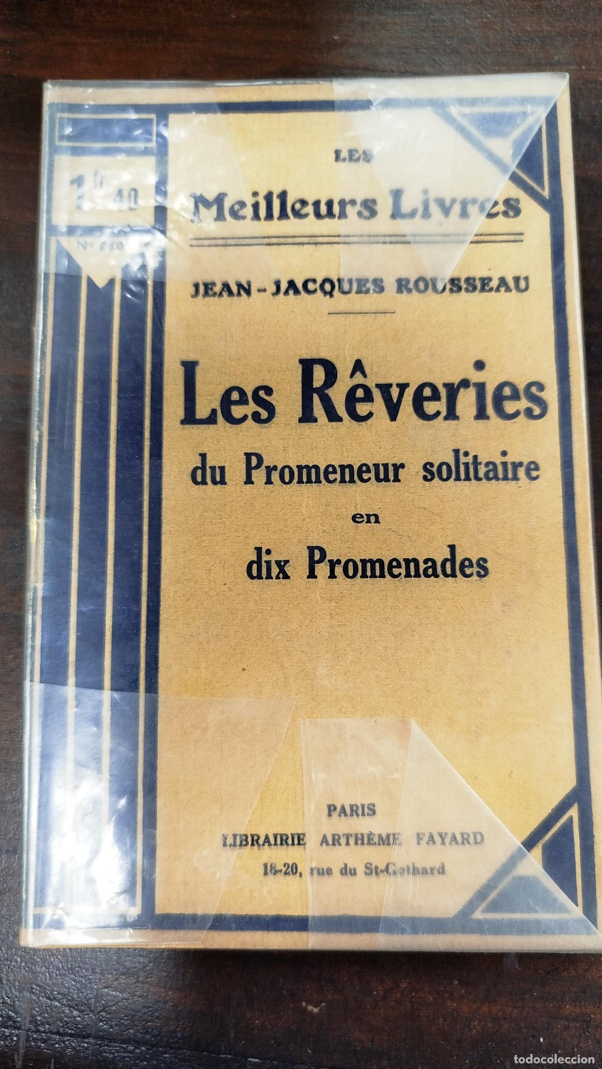 Libros de segunda mano: LES R&Ecirc;VERIES DU PROMENEUR SOLITAIRE - JEAN-JACQUES ROUSSEAU [FRA]