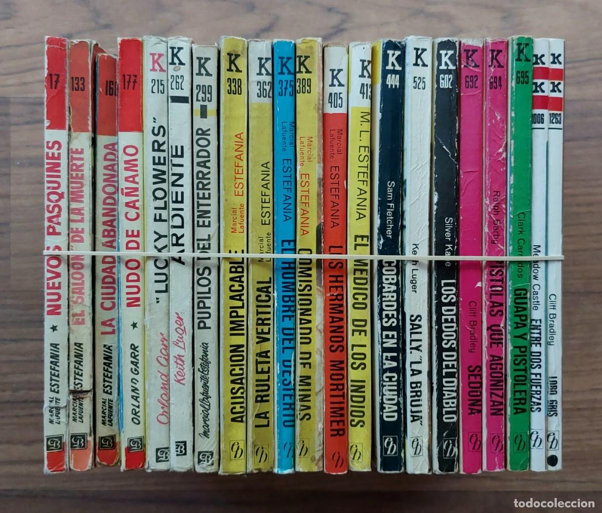 Libros de segunda mano: COLECCION KANSAS OESTE BRUGUERA - LOTE 21 NOVELAS ANTIGUAS-BOLSILIBROS-PULP (BUEN ESTADO)