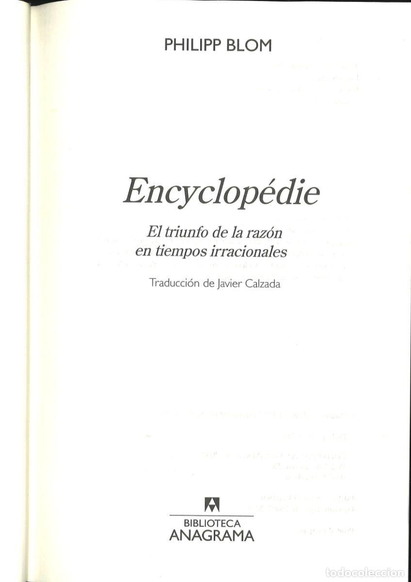 Libros de segunda mano: ENCYCLOP&Eacute;DIE. Philipp Blom - Foto 2