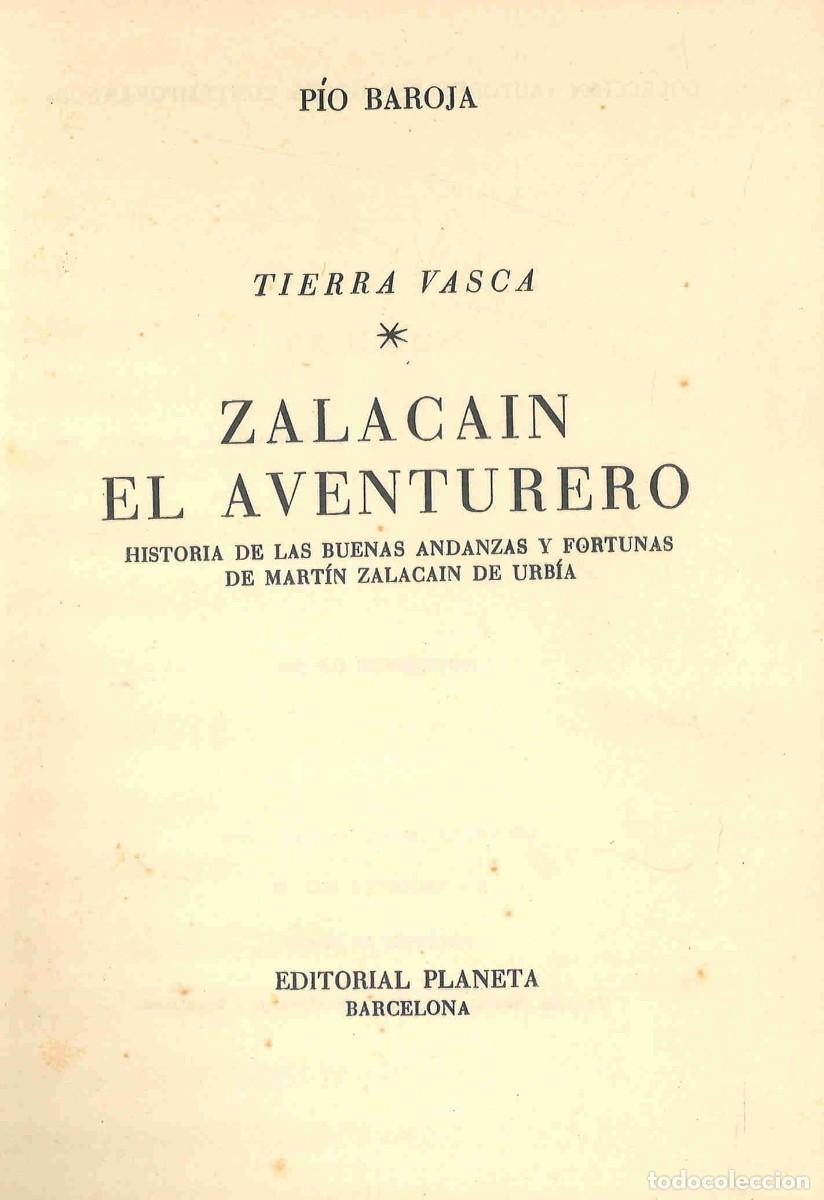 Libros de segunda mano: P&iacute;o Baroja. Zalaca&iacute;n el aventurero. 1964