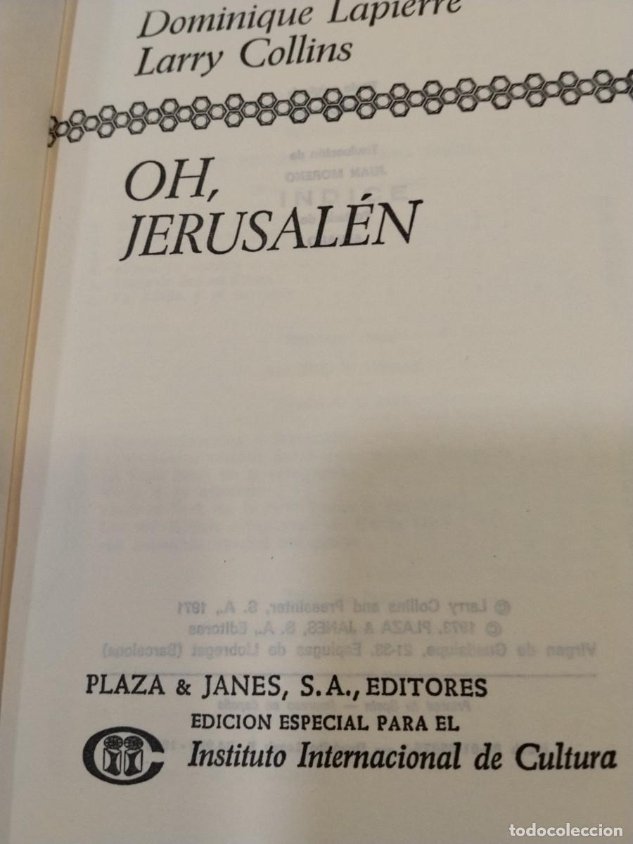 Second hand books: Dominique Lapierre/ Larry Collins. Oh Jerusalen