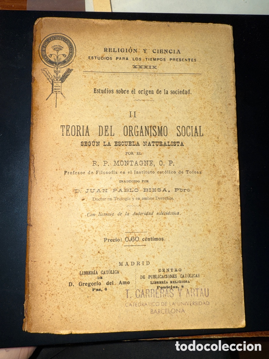 Libros de segunda mano: MONTAGNE Estudios sobre el origen de la sociedad. II