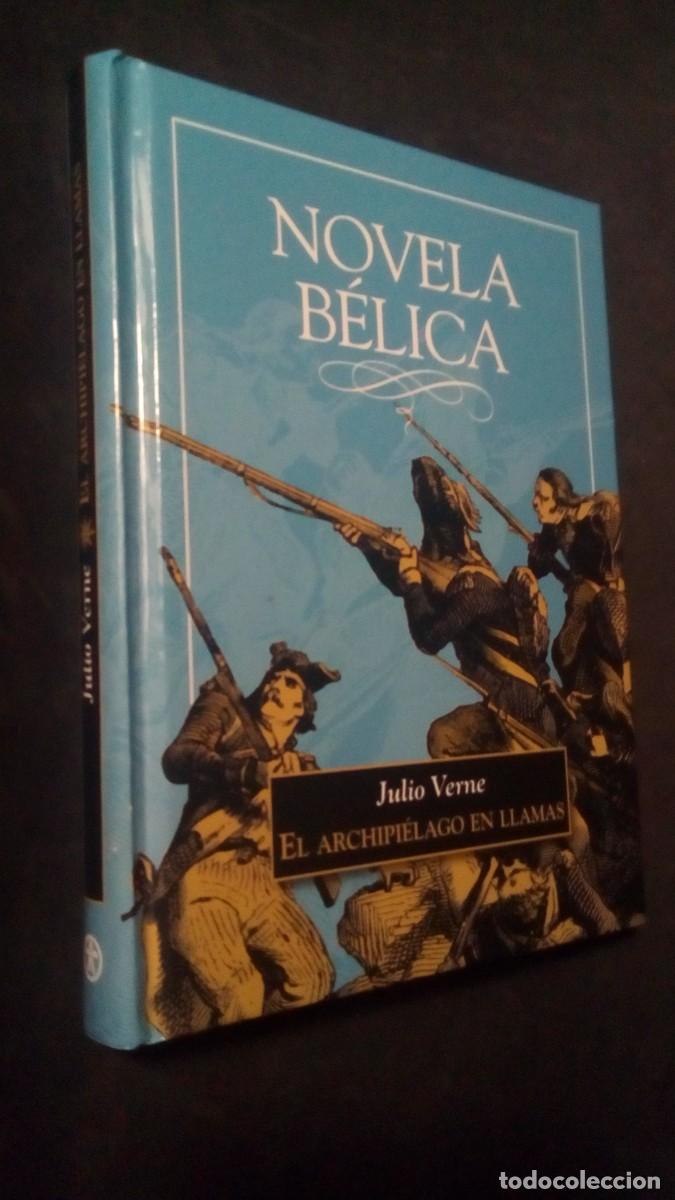 Libros de segunda mano: NOVELA B&Eacute;LICA. EL ARCHIPI&Eacute;LAGO EN LLAMAS. JULIO VERNE-LIBRO COMO NUEVO-TAPA DURA