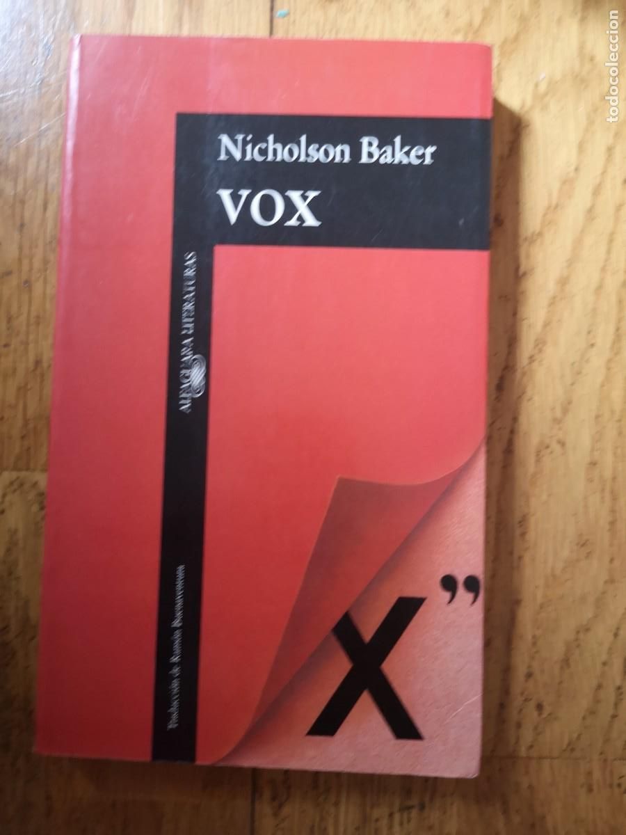 Libros de segunda mano: NICHOLSON BAKER VOX ALFAGUARA