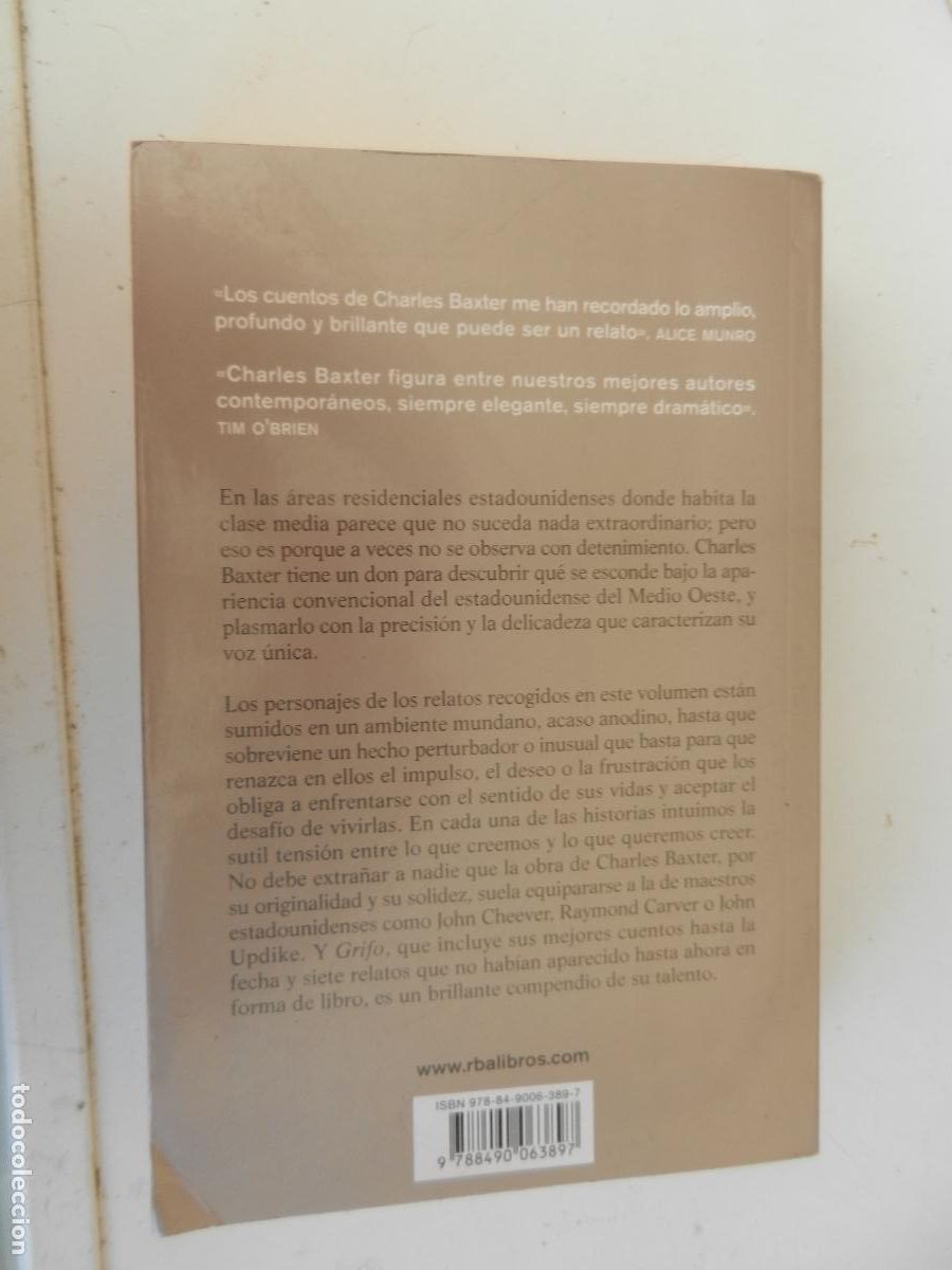 Libros de segunda mano: GRIFO - CHARLES BAXTER - RBA - 1&ordf; EDC -2012 - Foto 4