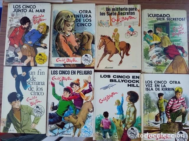 Libros de segunda mano: Lote 8 libros Enid Blyton &ndash; Los Cinco y Los Siete Secretos &ndash; Ediciones Juventud &ndash; Tapa dura