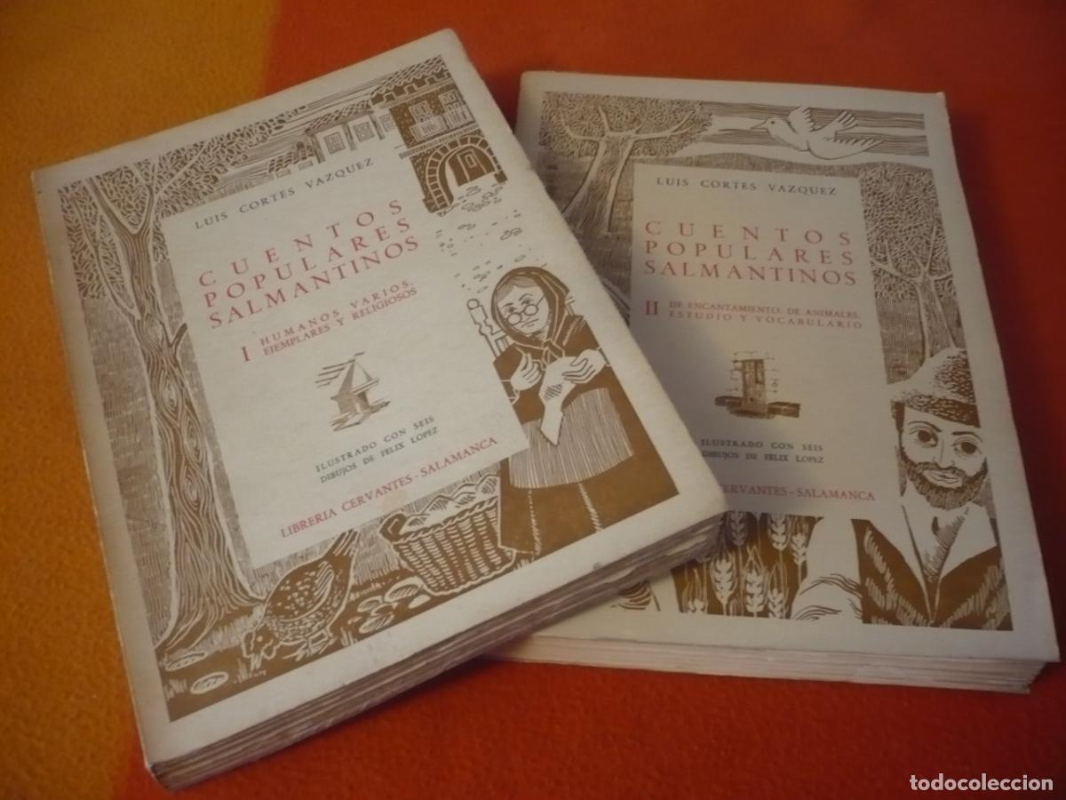 Libros de segunda mano: CUENTOS POPULARES SALMANTINOS I Y II ( LUIS CORTES VAZQUEZ) SALAMANCA MITOLOGIA VOCABULARIO HISTORIA