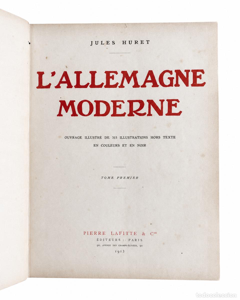 Libros de segunda mano: Jules Huret &ndash; L&rsquo;Allemagne moderne &ndash; Pierre Lafitte & Cie &ndash; 1913 LM