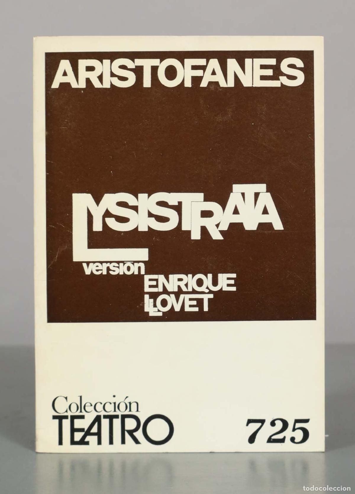 Libros de segunda mano: Lis&iacute;strata - Arist&oacute;fanes - Colecci&oacute;n Teatro