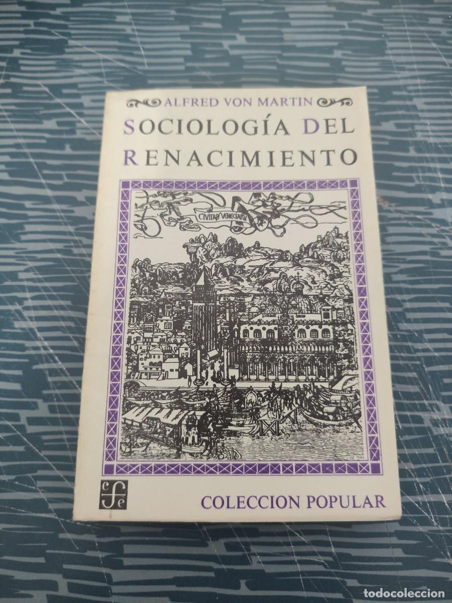 Libros de segunda mano: SOCIOLOGIA DEL RENACIMIENTO,ALFRED VON MARTIN,1966,132 P&Aacute;GINAS.