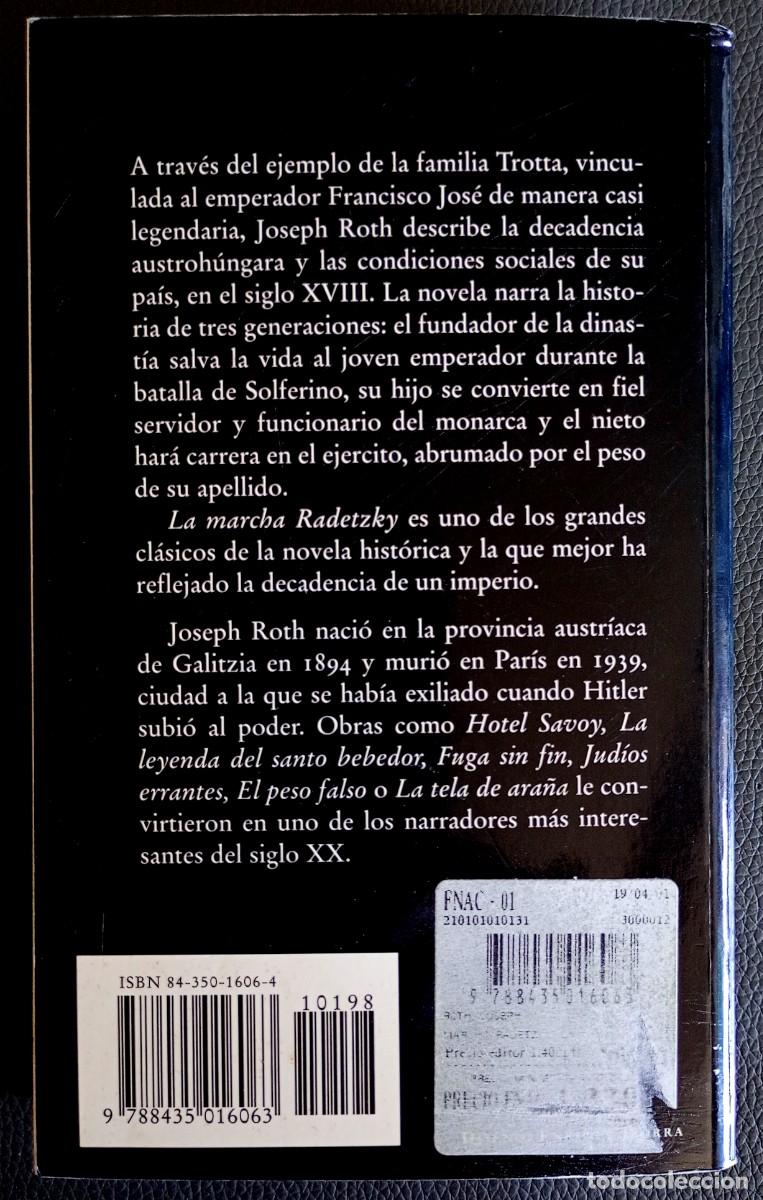 Libros de segunda mano: Joseph Roth . La marcha Radetzky - Foto 2