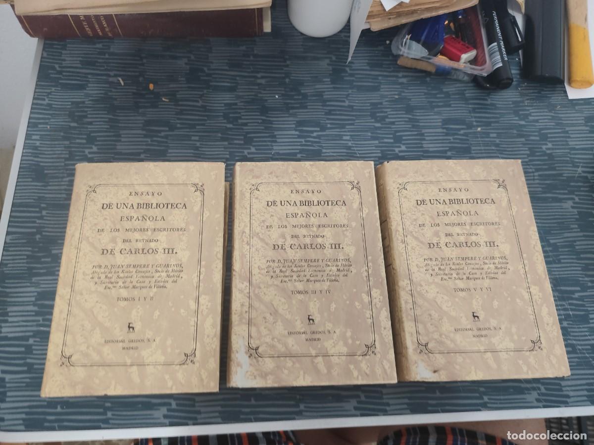Libros de segunda mano: ENSAYO DE UNA BIBLIOTECA ESPA&Ntilde;OLA DE LOS MEJORES ESCRITORES DEL REYNADO DE CARLOS III,6 T,EN 3 VOL.
