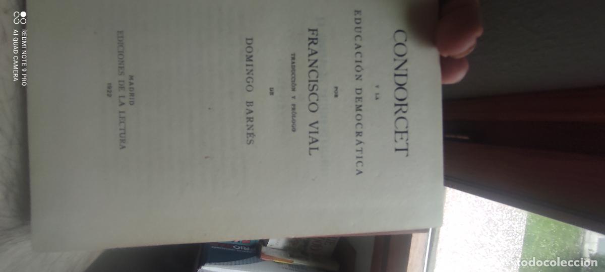 Libros de segunda mano: Francisco Vial - Condorcet y la educaci&oacute;n democr&aacute;tica