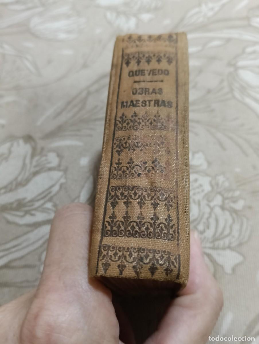 Libros de segunda mano: Antiguo Tomo Obras Maestras De Quevedo - La Vida de Marco Bruto - Editorial Rivadeneyra
