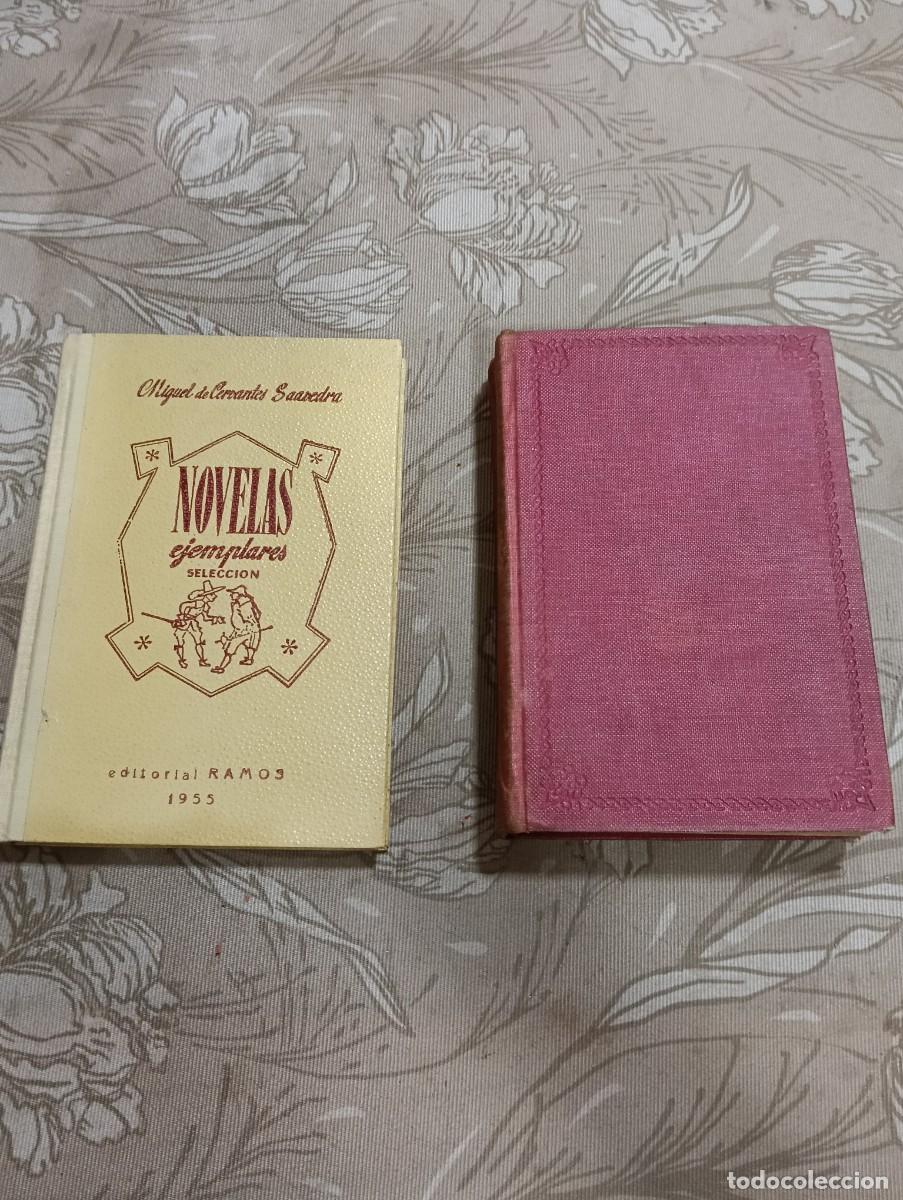 Libros de segunda mano: Lote 2 Libros Antiguos: Novelas Ejemplares (Cervantes, 1955) + El Pastor Ciego (Biblioteca Del Hogar
