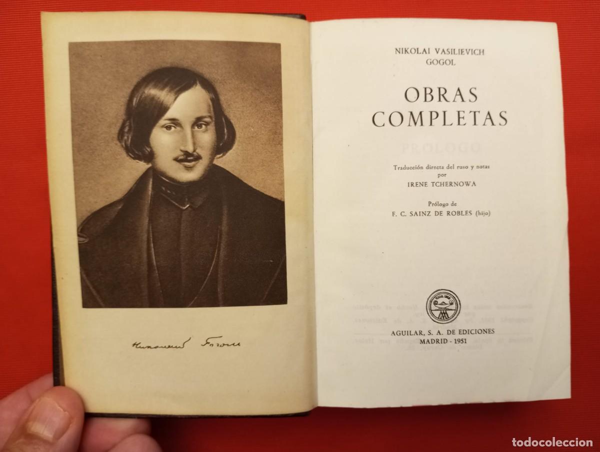 Libros de segunda mano: AGUILAR. N.V. GOGOL. OBRAS COMPLETAS. A&Ntilde;O: 1951. BUEN ESTADO.