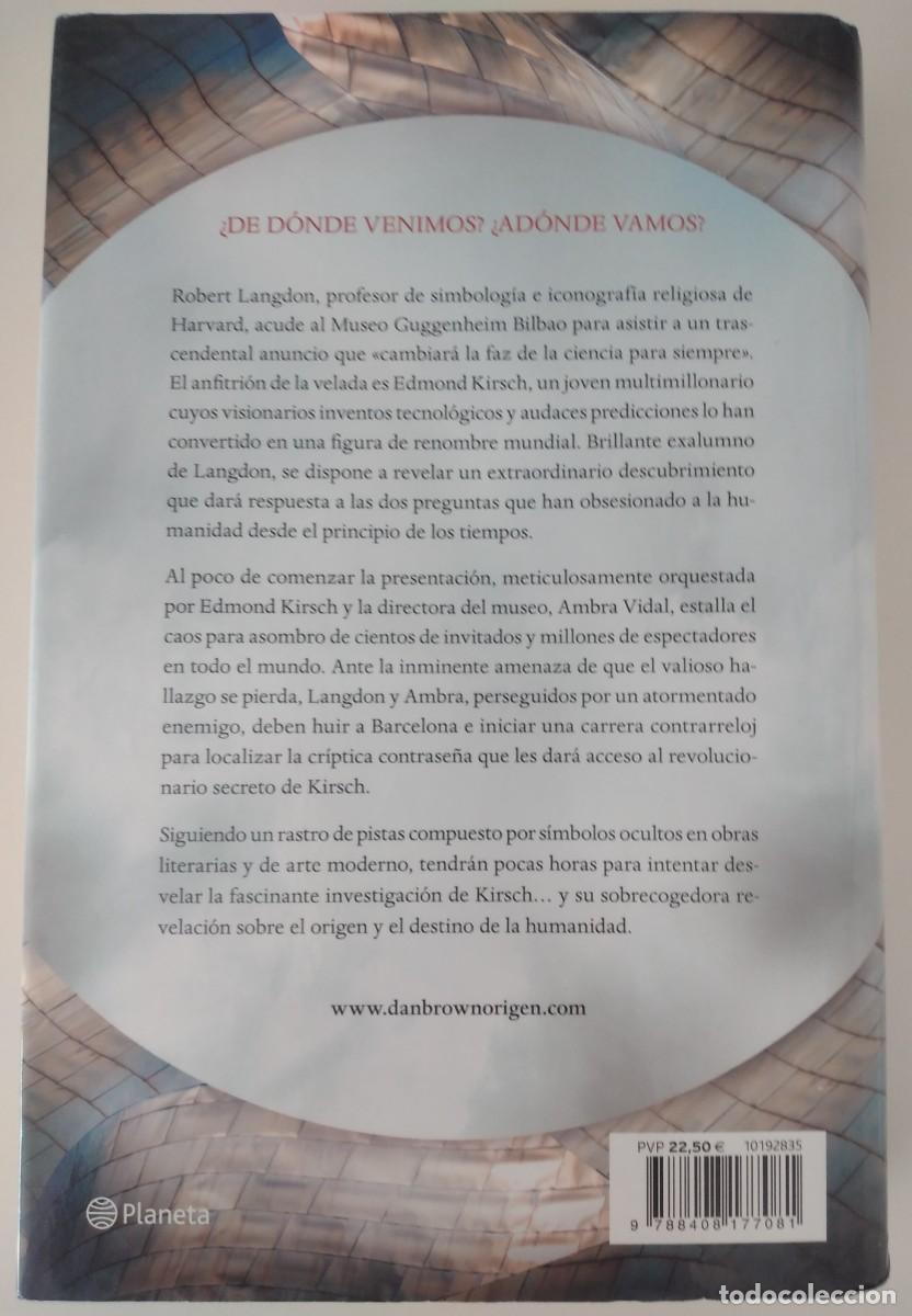 Libros de segunda mano: Origen -Brown, Dan (2017) - Foto 2