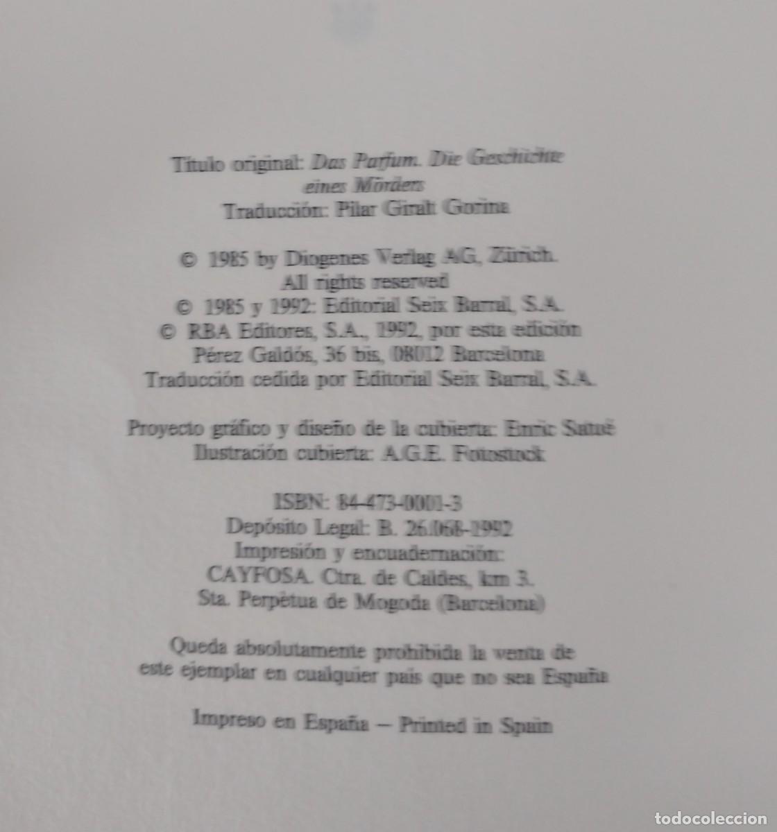 Libros de segunda mano: El perfume -S&uuml;skind, Patrick - Foto 3