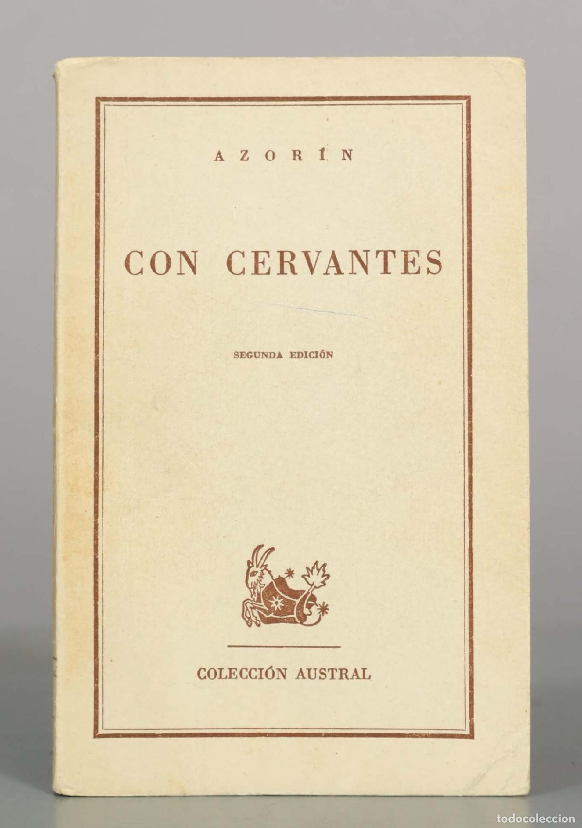 Second hand books: Con Cervantes - Azor&iacute;n - Colecci&oacute;n Austral - Segunda edici&oacute;n - Espasa-Calpe
