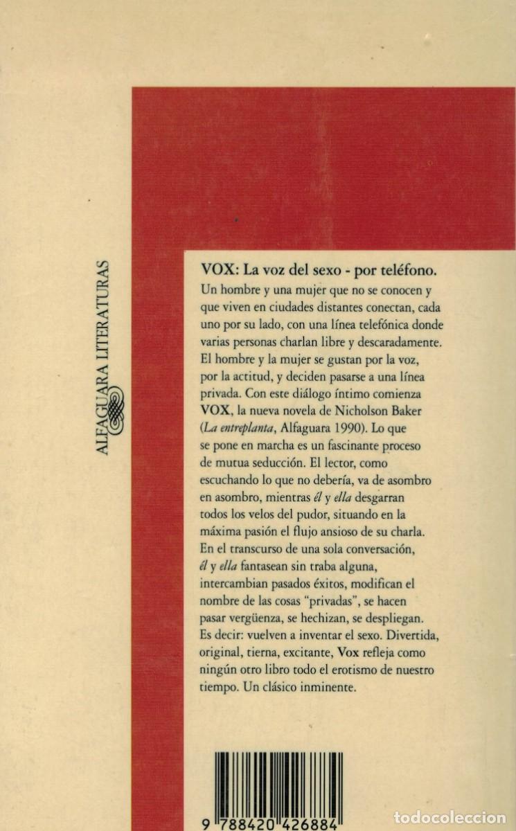 Libros de segunda mano: Nicholson Baker, Vox - Foto 2