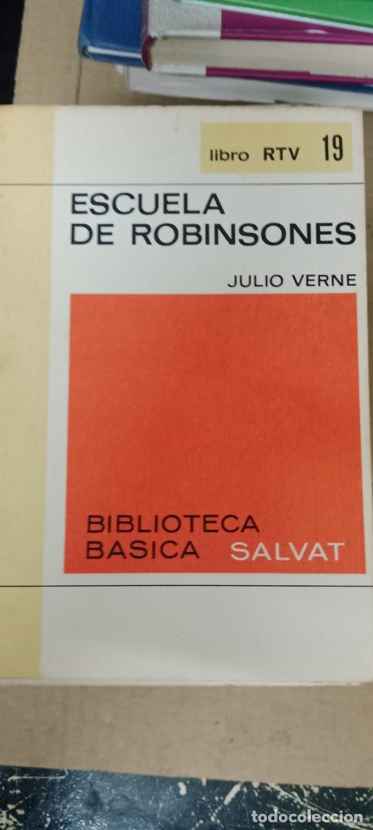 Libros de segunda mano: ESCUELA DE ROBINSONES JULIO VERNE LIBRO M-REP