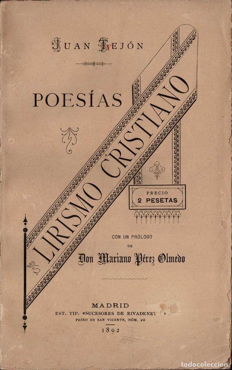 Libros de segunda mano: Juan Tej&oacute;n - Lirismo Cristiano. Poes&iacute;as