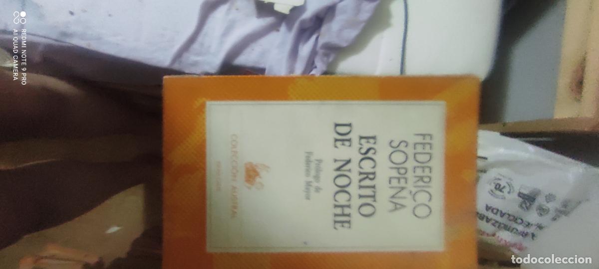 Libros de segunda mano: ESCRITO DE NOCHE - FEDERICO SOPE&Ntilde;A - COL. AUSTRAL N&ordm;1665 - ESPASA - 1985