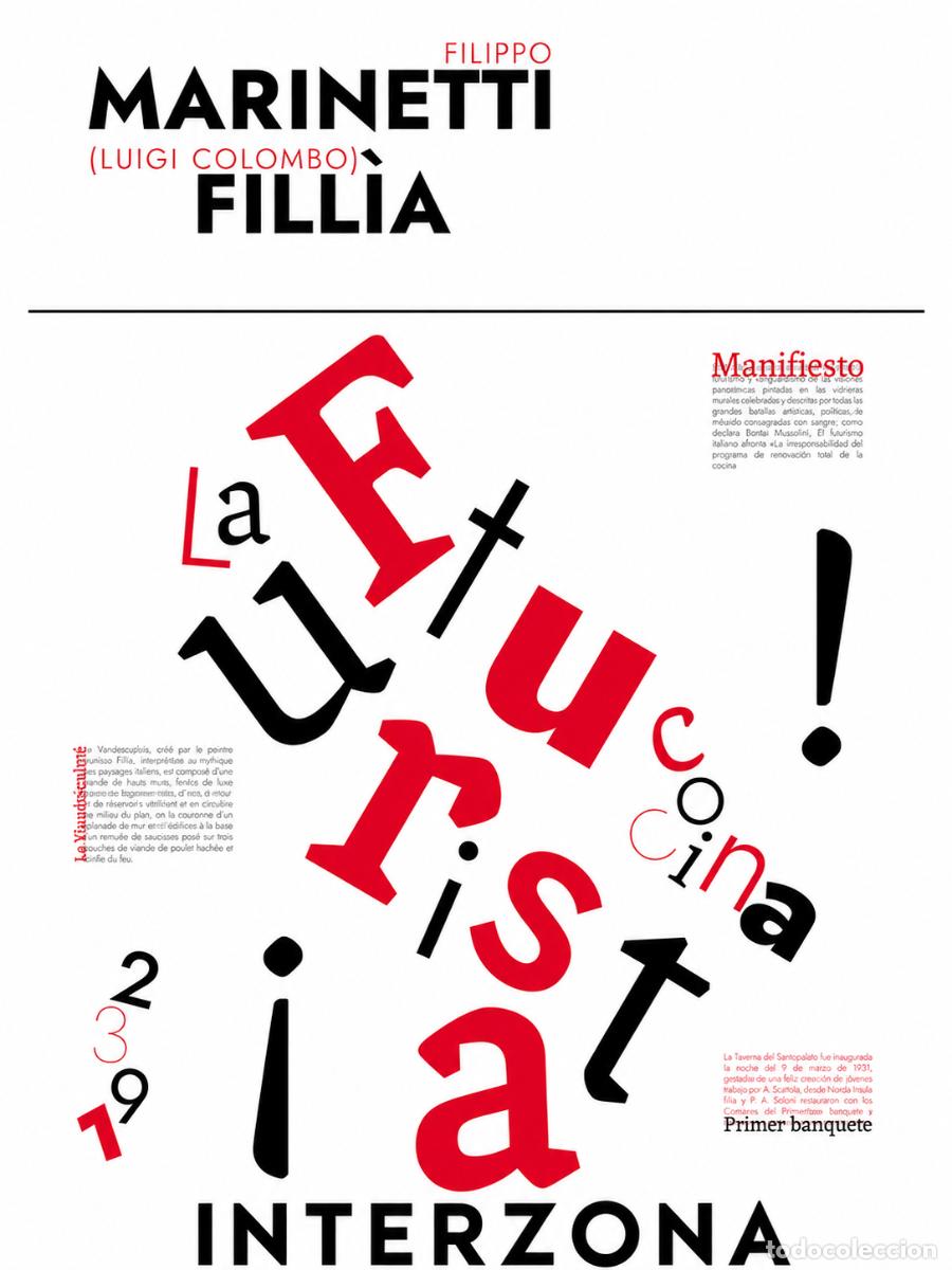 Libros de segunda mano: FILIPPO TOMMASO MARINETTI Y FILL&Igrave;A &ndash; INTERZONA LM