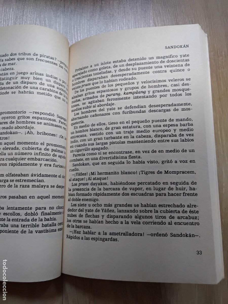 Libros de segunda mano: SANDOKAN. EMILIO SALGARI. EDICIONES ORBIS. 1987. - Foto 2