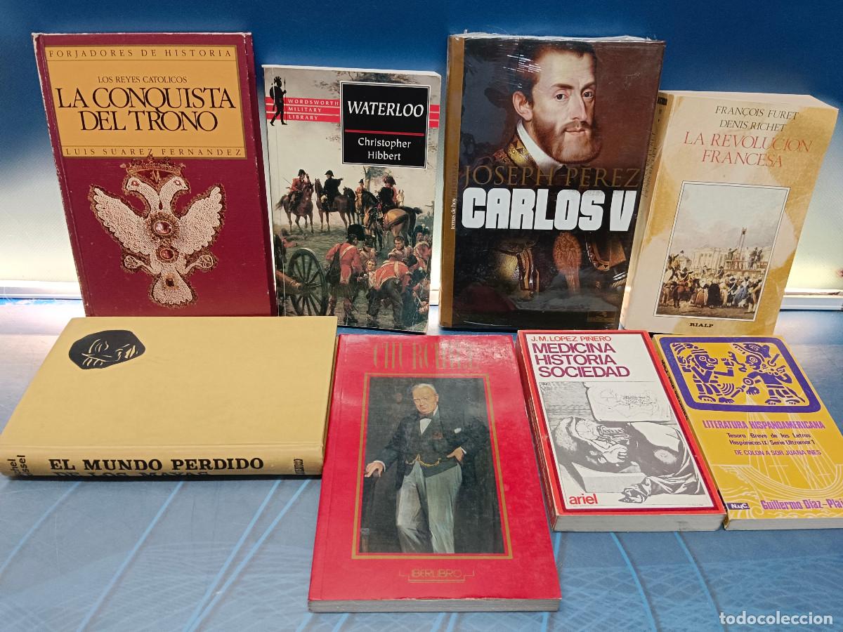 Libros de segunda mano: 8 novelas, Historia, La conquista del trono, Carlos V, Waterloo y mas