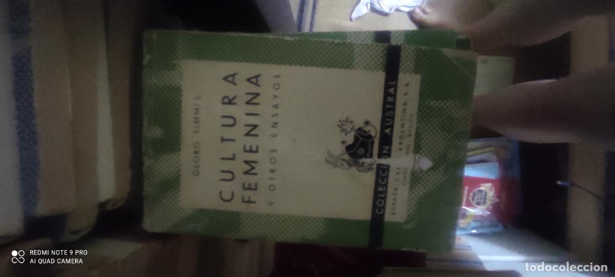 Libros de segunda mano: CULTURA FEMENINA Y OTROS ENSAYOS,GEORG SIMMEL, ESPASA CALPE,1951,143 P&Aacute;GINAS