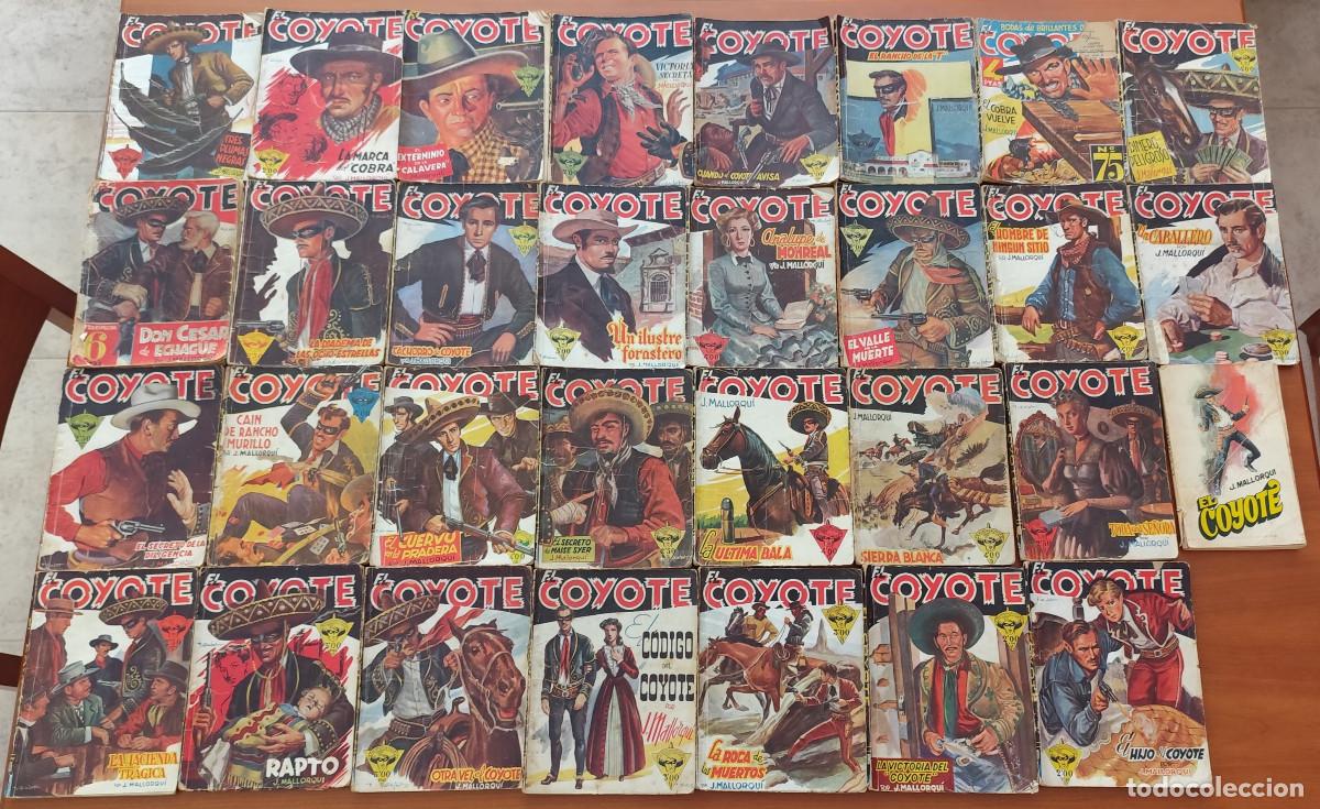 Libros de segunda mano: EL COYOTE JOSE MALLORQUI EDICIONES CLIPER LOTE 30 NOVELAS