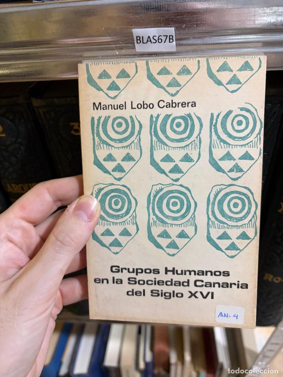 Libros de segunda mano: BLAS67B Grupos humanos en la sociedad canaria del siglo XVI &ndash; Manuel Lobo Cabrera &ndash; Cabildo Insular