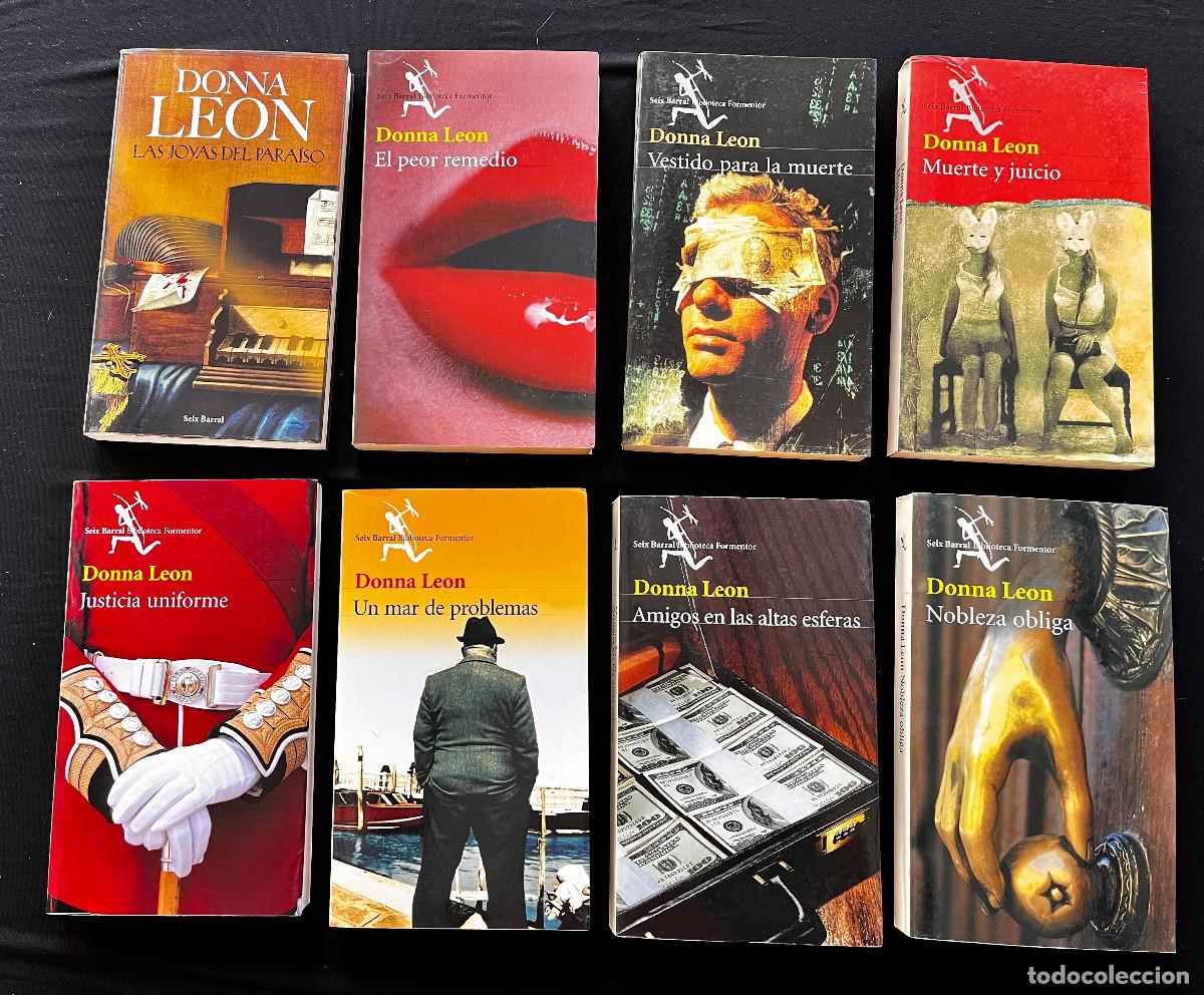 Libros de segunda mano: LOTE 29 TOMOS NOVELAS DE DONNA LEON. SEIX Y BARRAL. ESP.